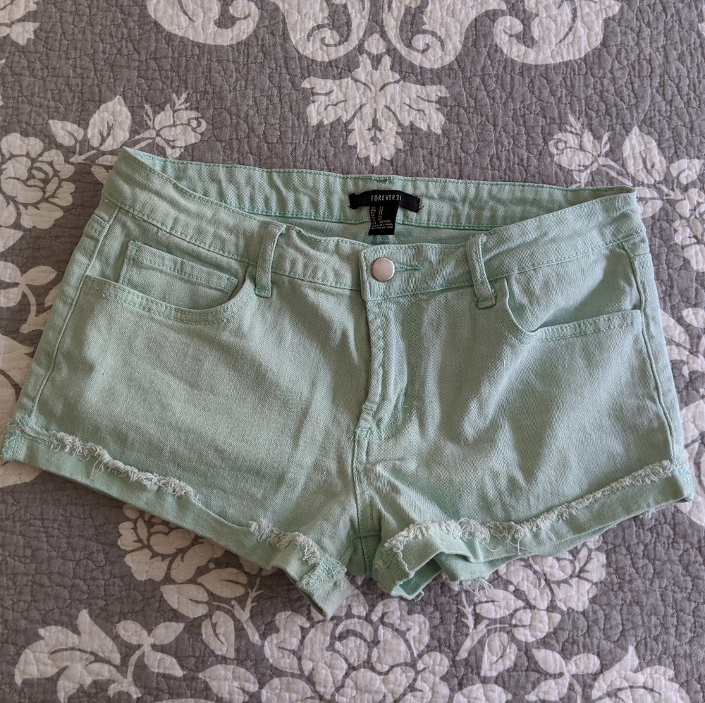 Mint Jean Shorts